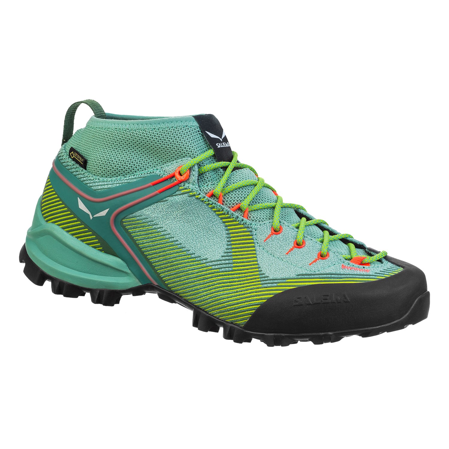 Tênis de caminhada Salewa Alpenviolet GORE-TEX® Mulher Verdes/Coral 047BTSGPJ